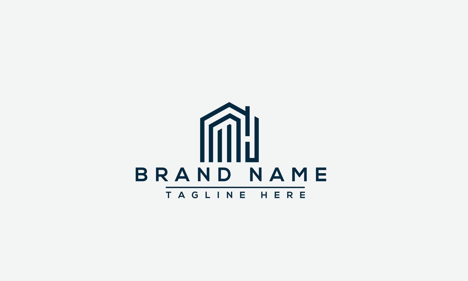 MH Logo Design Template Vector Graphic Branding Element.