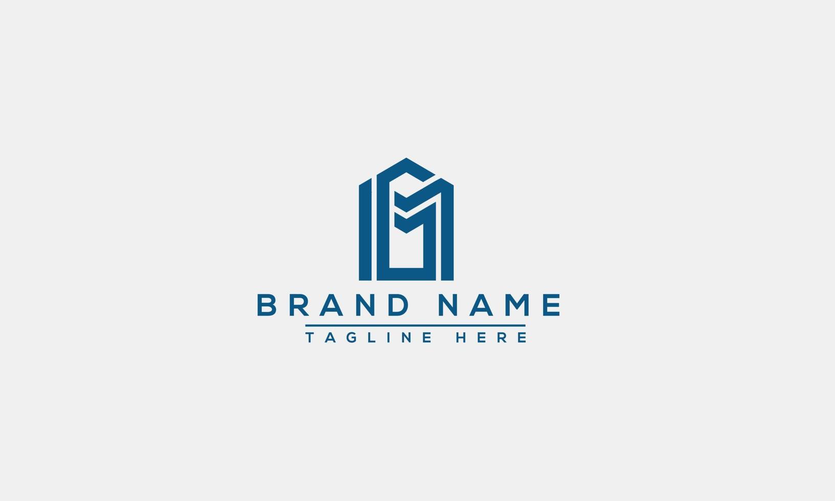 Logo design letter GM . Elegant modern. Vector template.