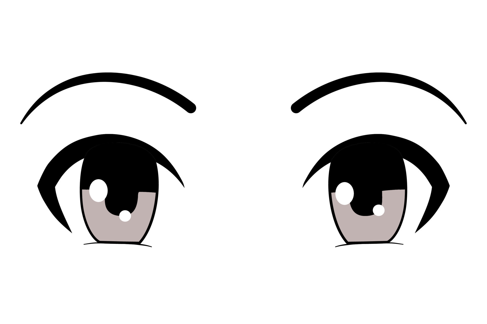 Colorful eyes collection isolated on white, modern design, Cartoon woman  eyes and eyebrows with lashes. Isolated vector illustration. Can used for T  shirt print, poster and cards. cartoon anime eyes 10483938 Vector