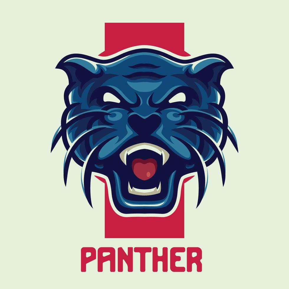 plantilla de logotipo de mascota de pantera vector