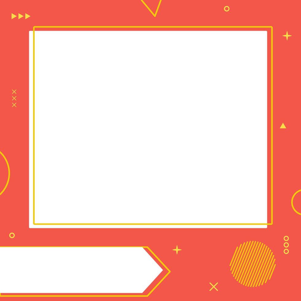 simple twibbon design template with blank space and photo frame.  suitable for various events, product templates, product frames. vector