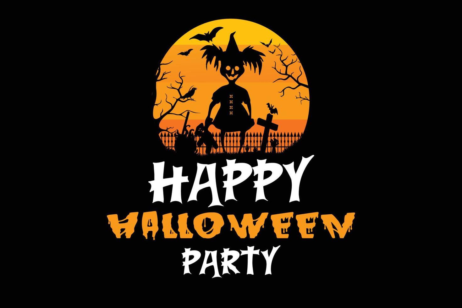 New Halloween T- Shirt Design vector