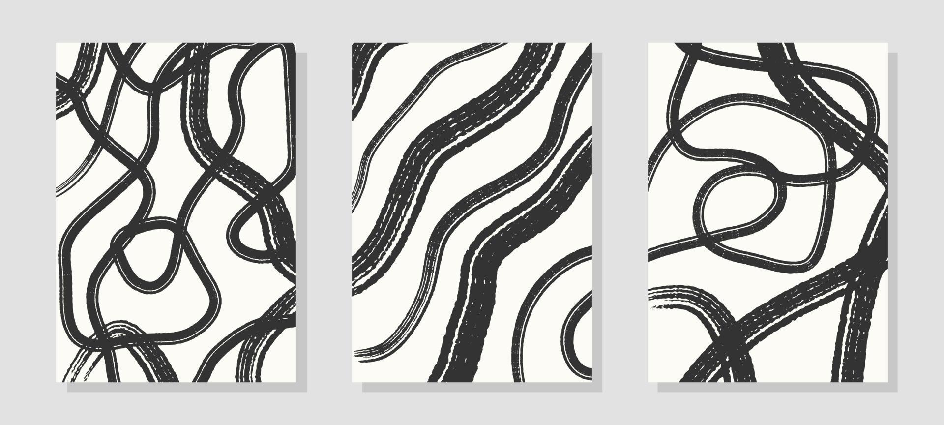 Contemporary abstract art poster design grunge background with brush