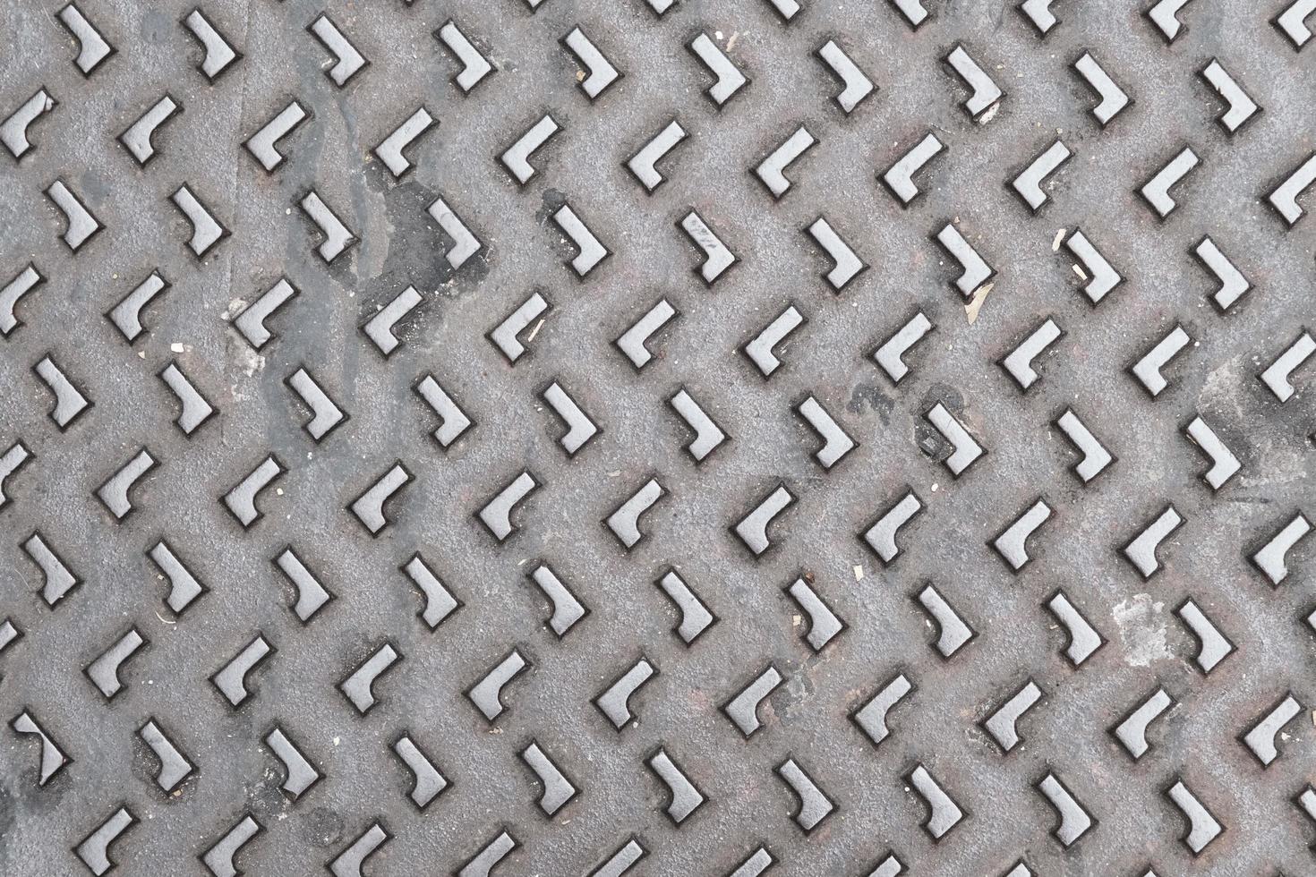 floor metal plate with pattern and texture, grunge background, weathered textured surface photo