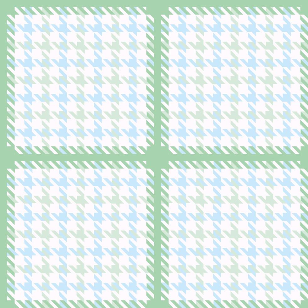 patrón de diseño de ilustración de impresión de cheque azul y verde. patrón sin costuras de pata de gallo vectorial para telas, papel de regalo, tarjetas de felicitación vector