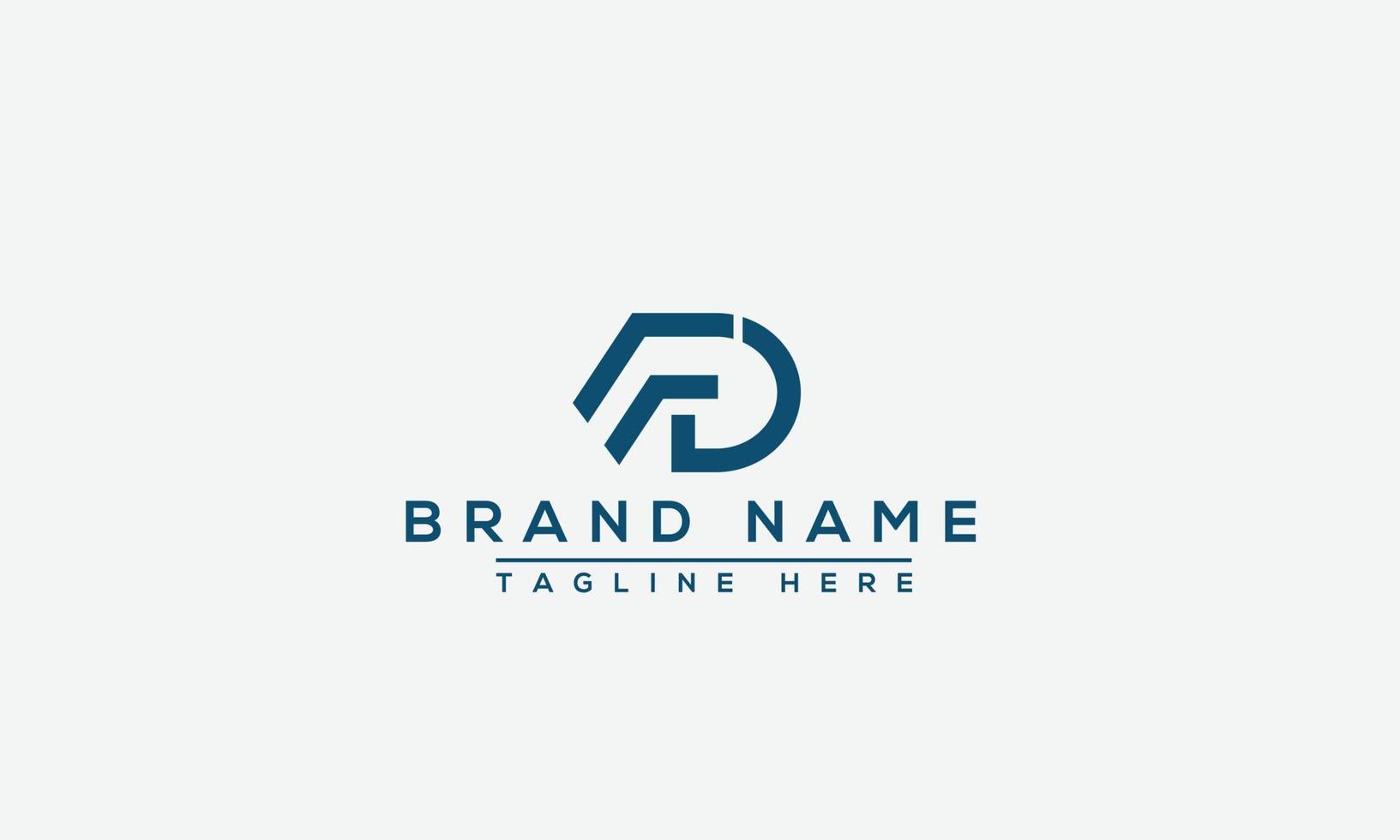 FD Logo Design Template Vector Graphic Branding Element.