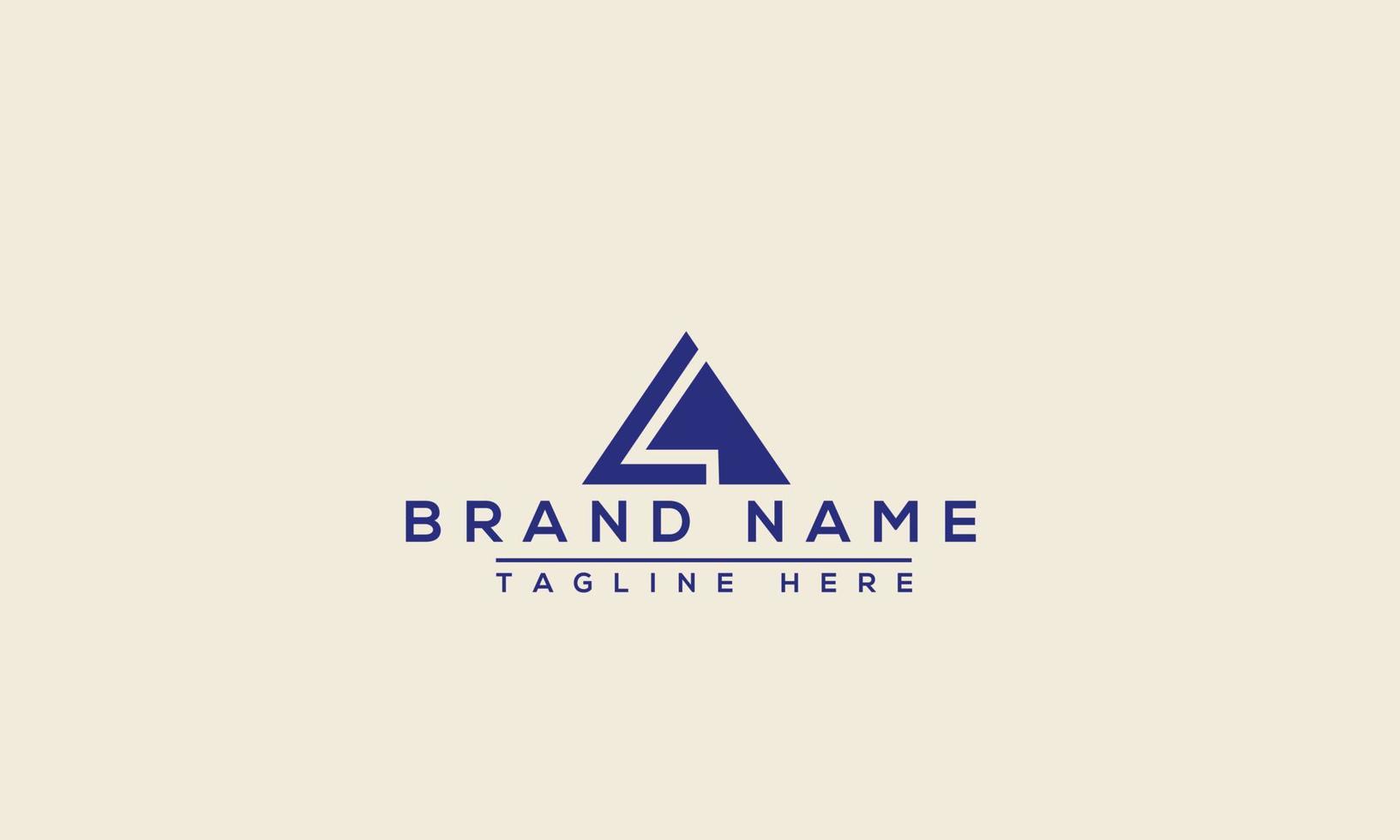 AL Logo Design Template Vector Graphic Branding Element.