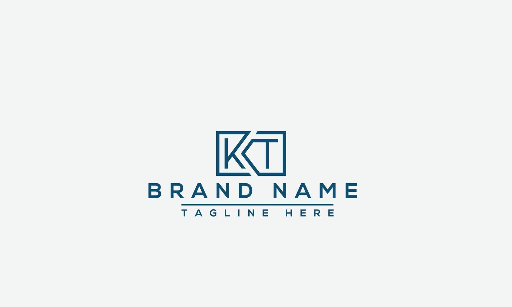 KT Logo Design Template Vector Graphic Branding Element.