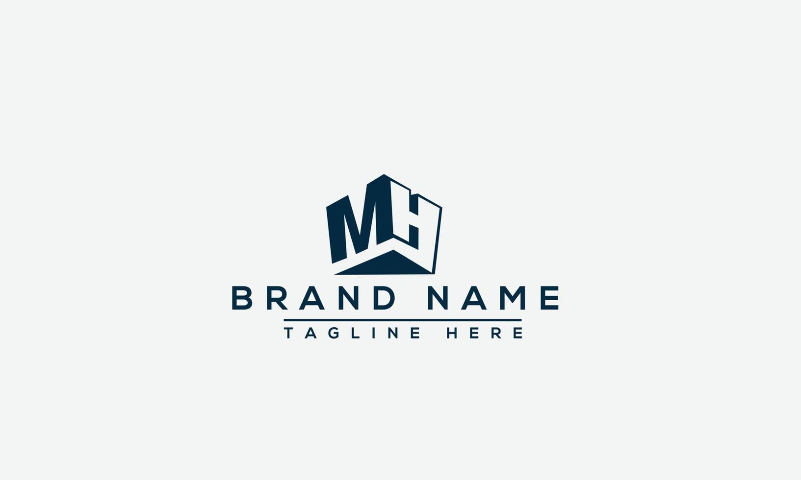 MH Logo Design Template Vector Graphic Branding Element.