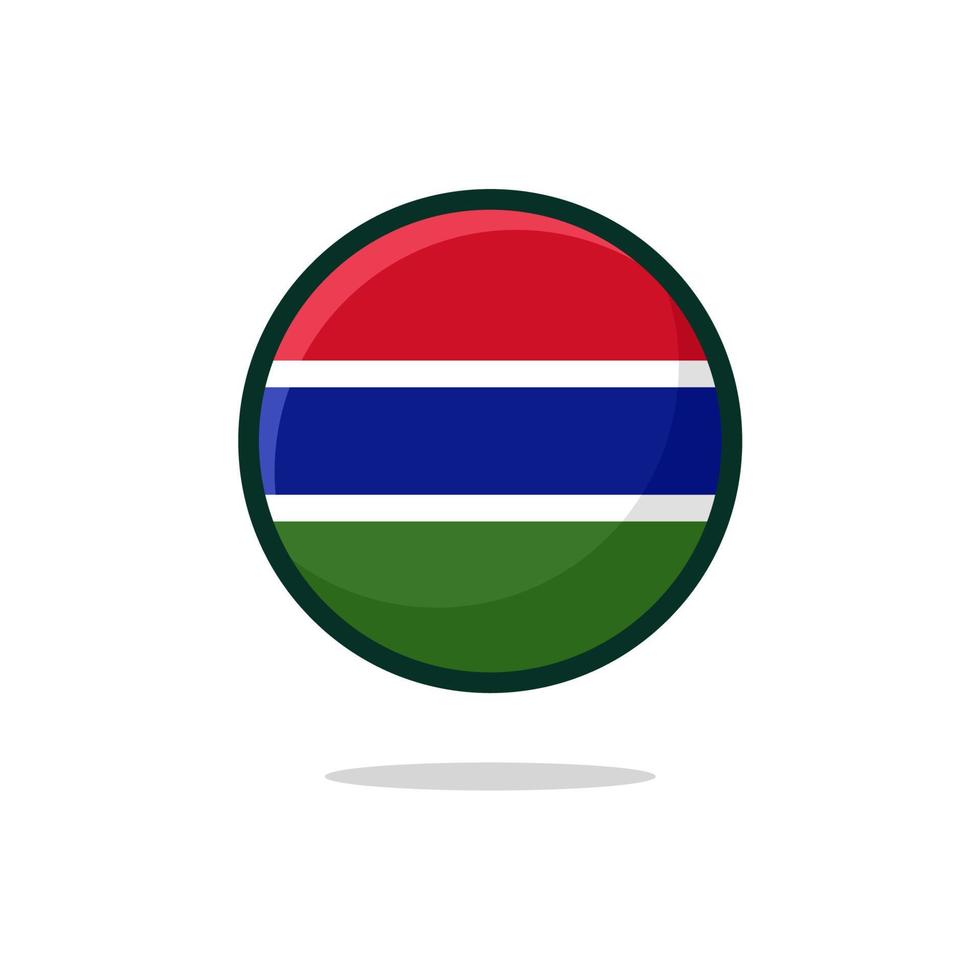 Gambia Flag Icon vector