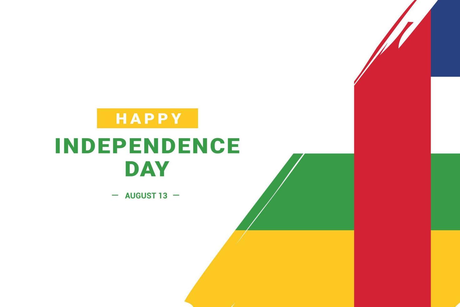 Central African Republic Independence Day vector