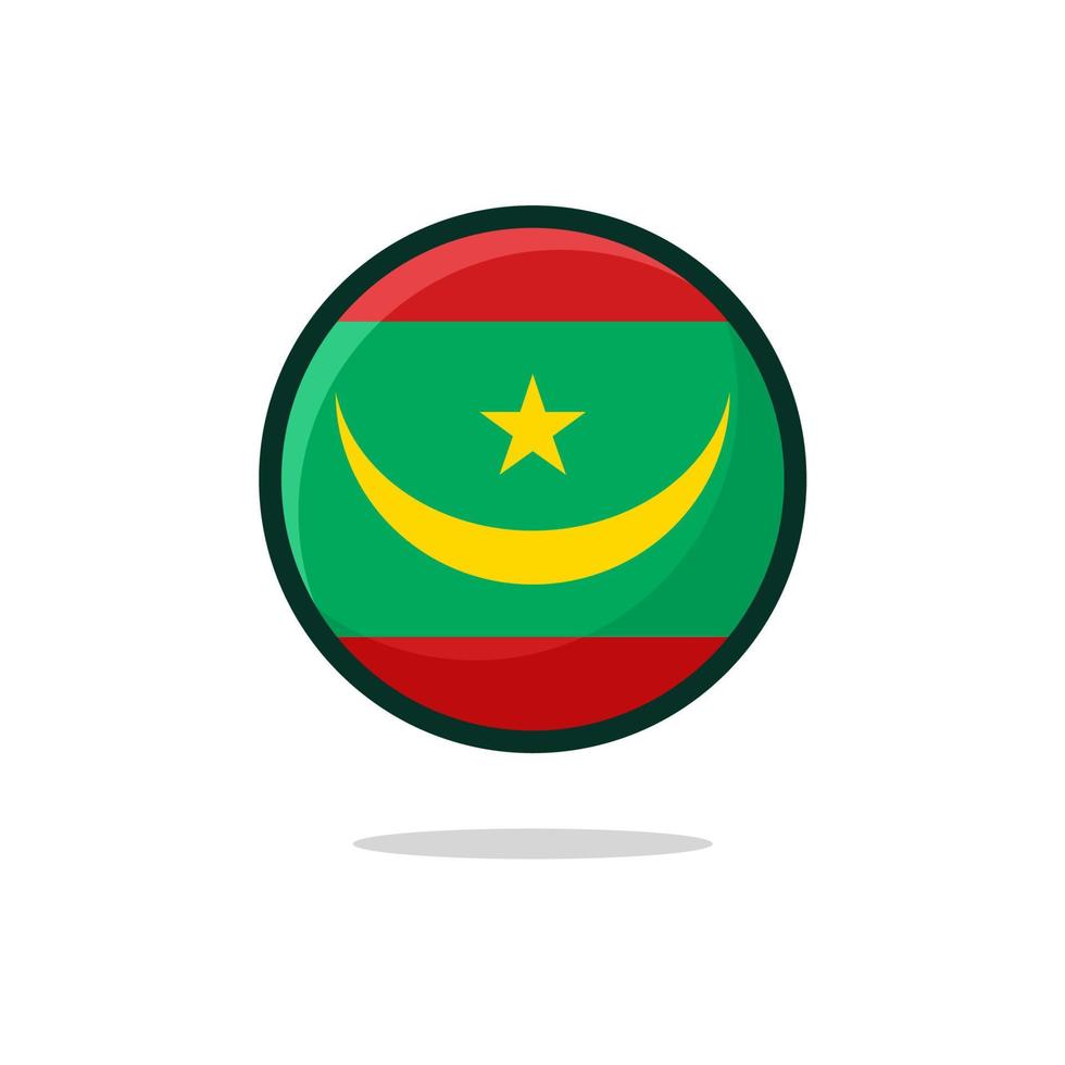 Mauritania Flag Icon vector