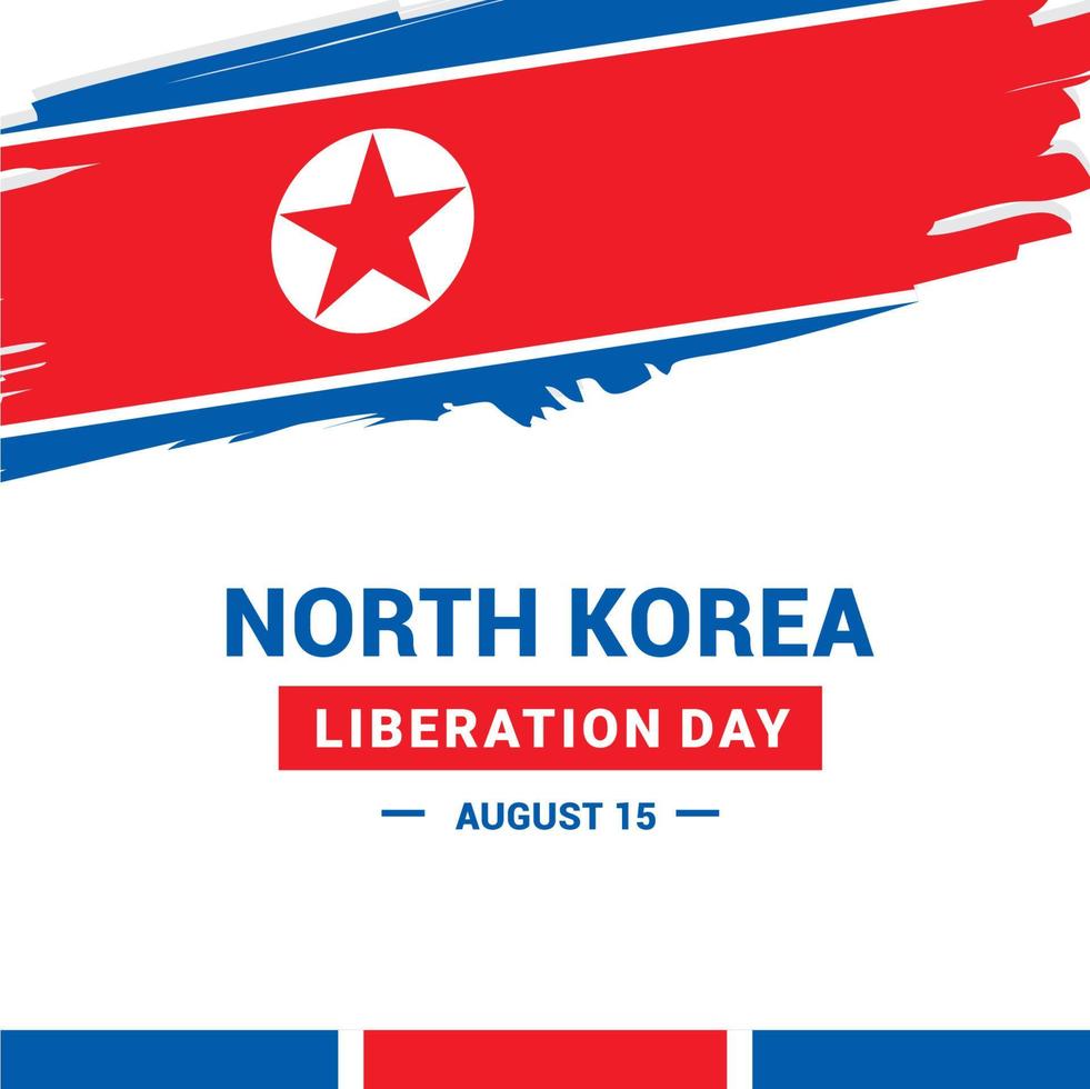 dia de la liberacion de corea del norte vector