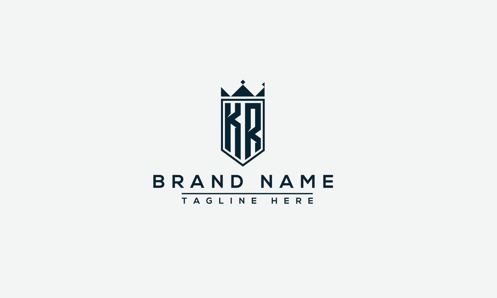 KR Logo Design Template Vector Graphic Branding Element.
