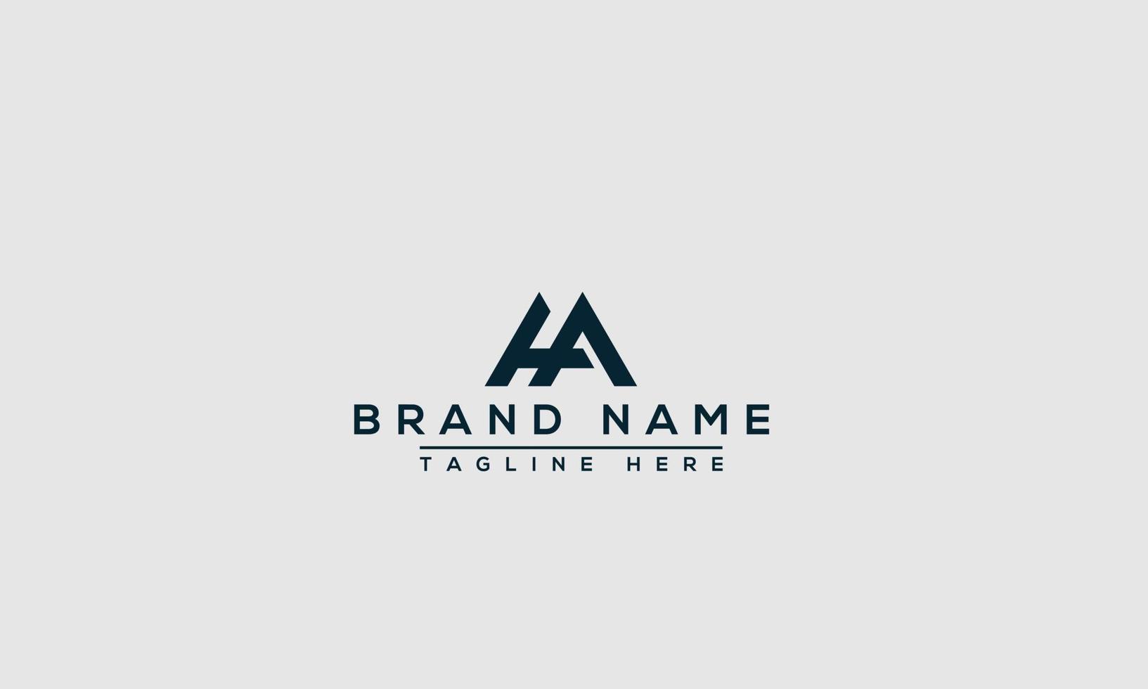 HA Logo Design Template Vector Graphic Branding Element.