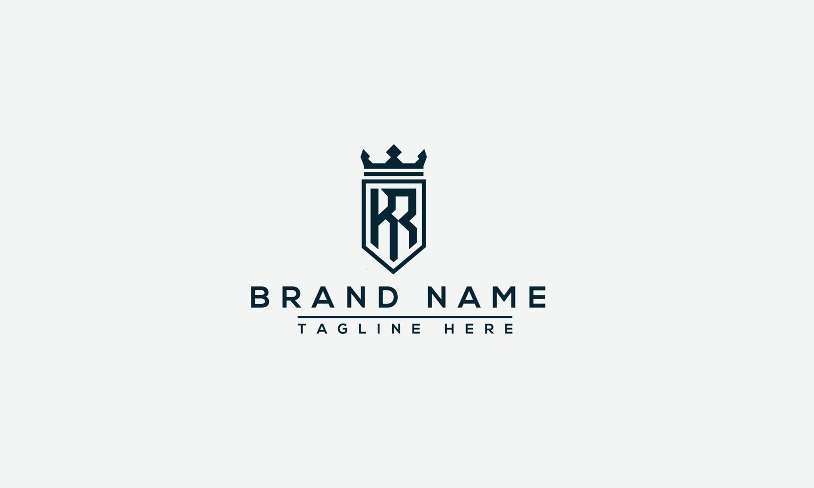 KR Logo Design Template Vector Graphic Branding Element.