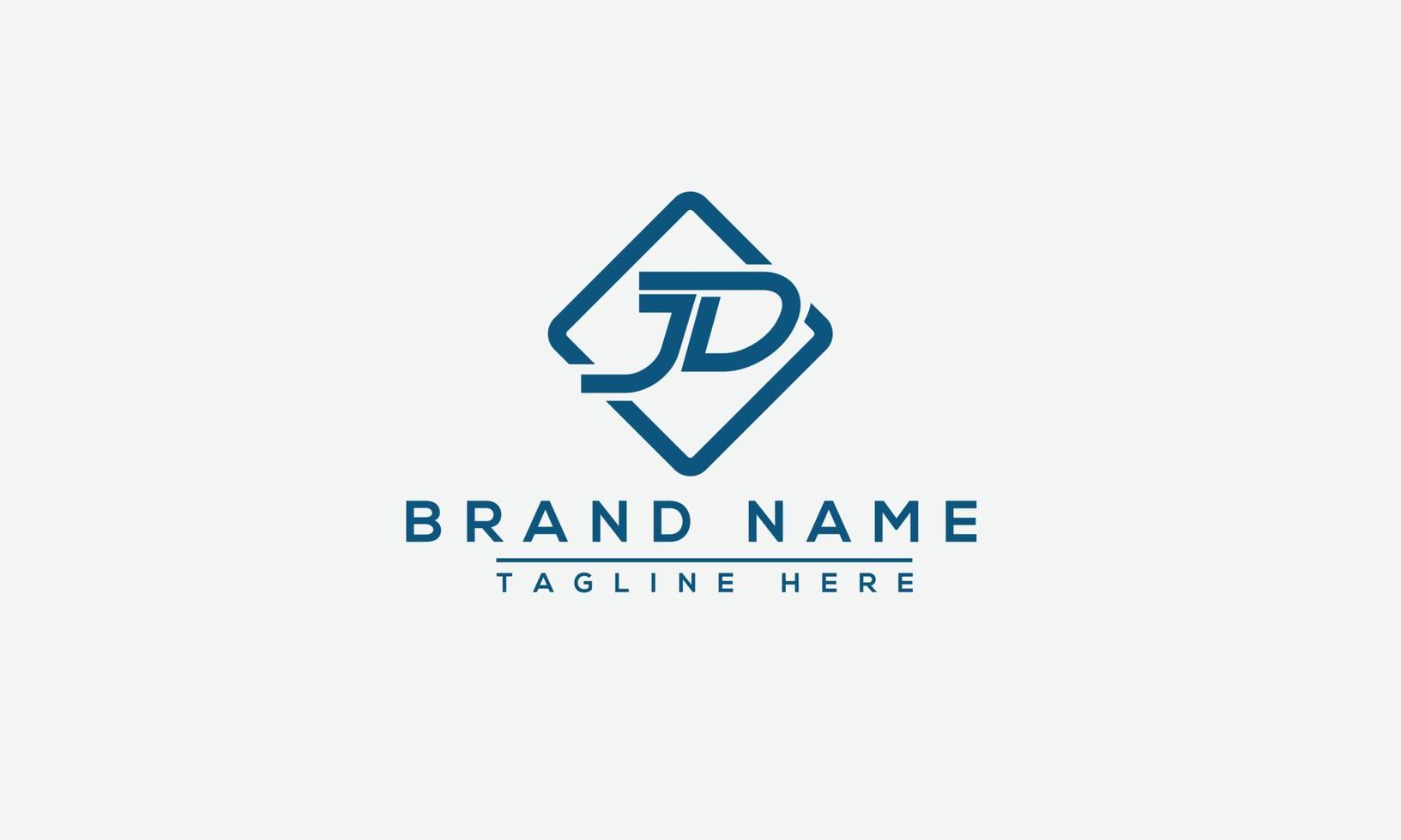 JD Logo Design Template Vector Graphic Branding Element.