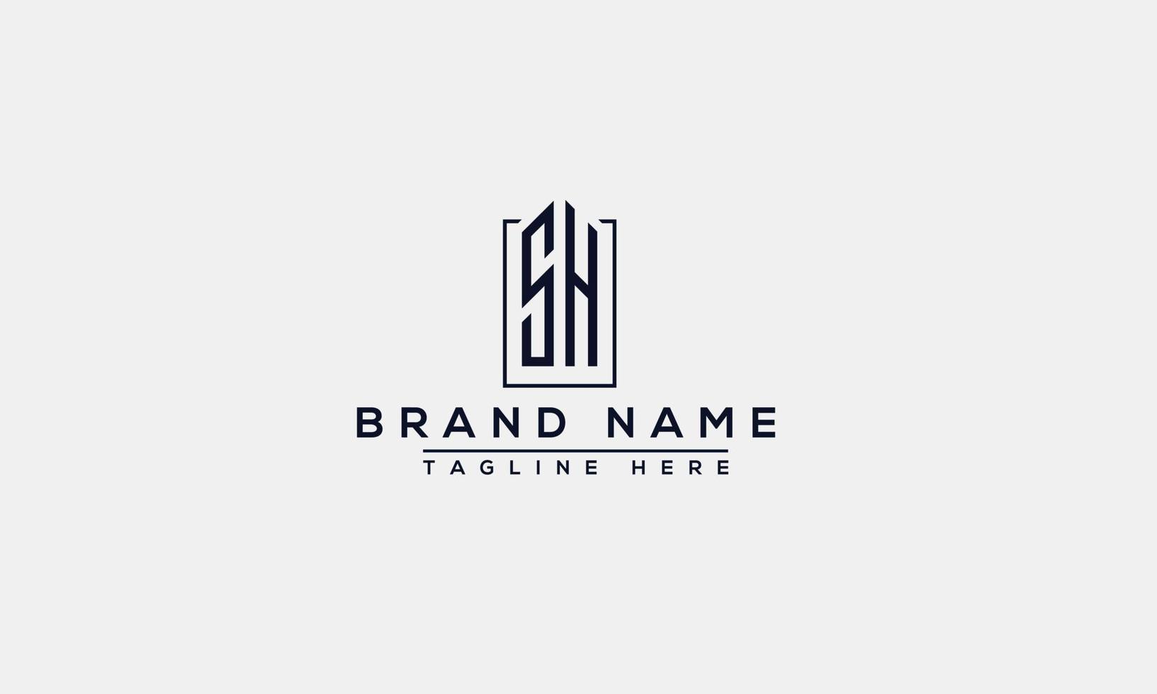 SH Logo Design Template Vector Graphic Branding Element.