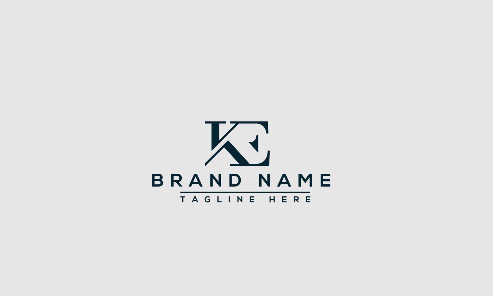 KE Logo Design Template Vector Graphic Branding Element.