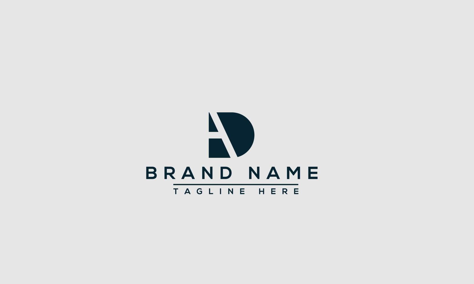 AD Logo Design Template Vector Graphic Branding Element.