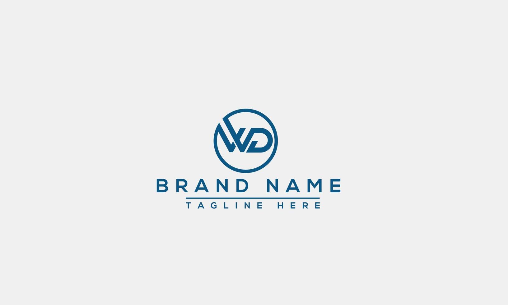 letra de diseño de logotipo wd. elegante moderno. plantilla vectorial vector