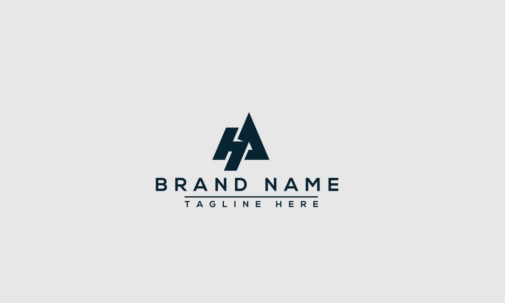 HA Logo Design Template Vector Graphic Branding Element.