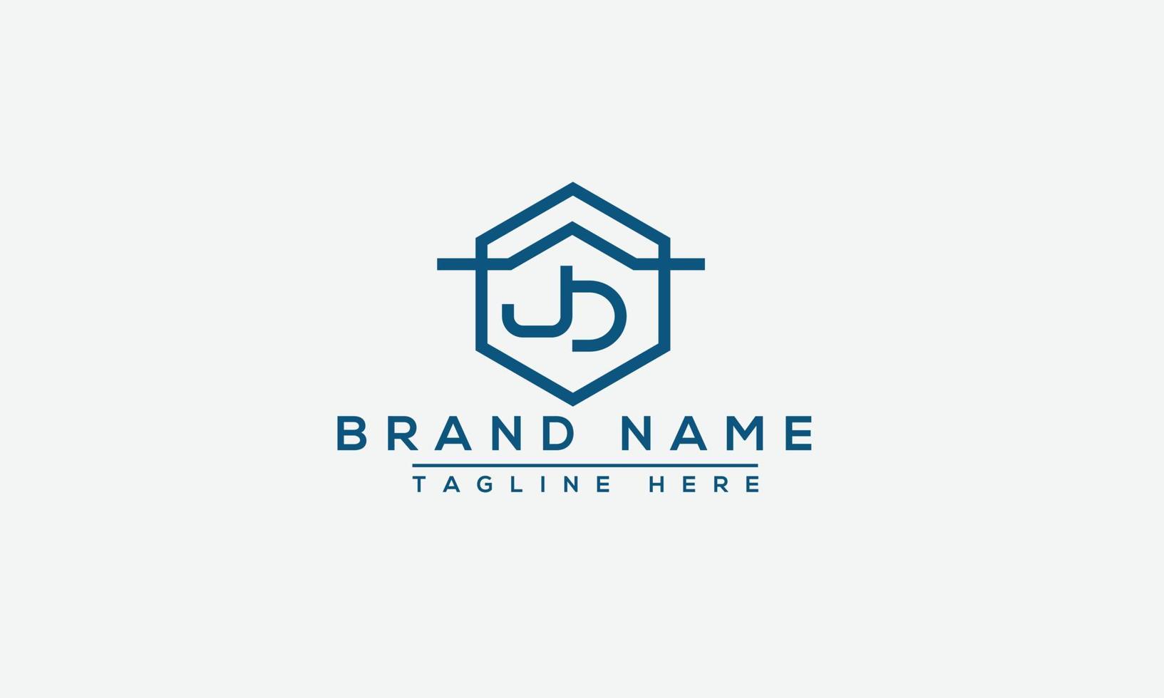 JD Logo Design Template Vector Graphic Branding Element.