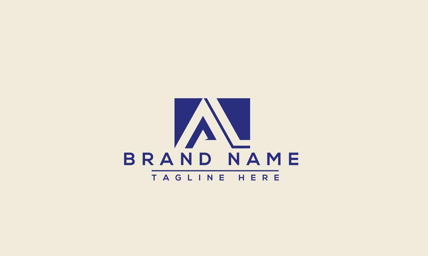 AL Logo Design Template Vector Graphic Branding Element.