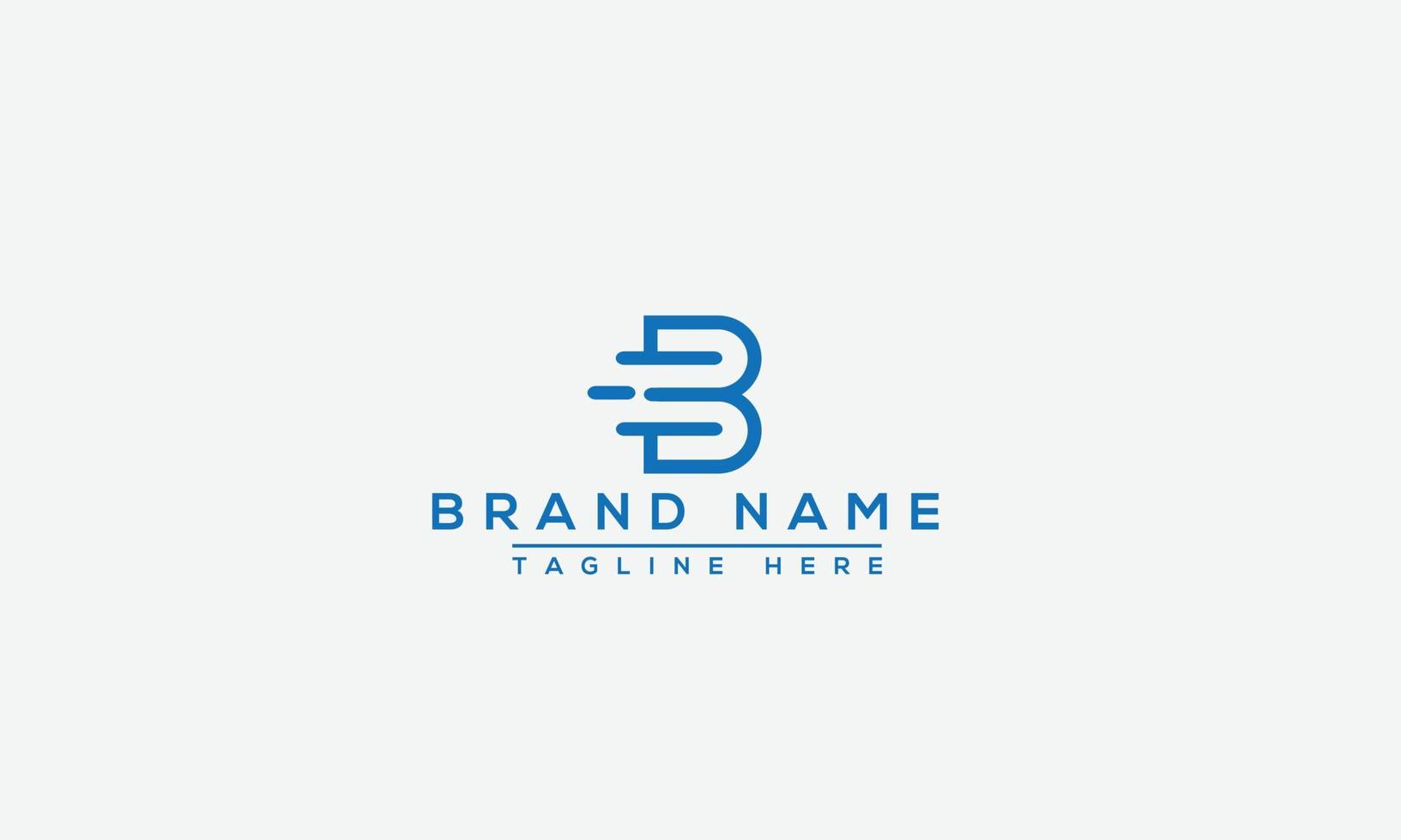 elemento de marca gráfico vectorial de plantilla de diseño de logotipo b. vector