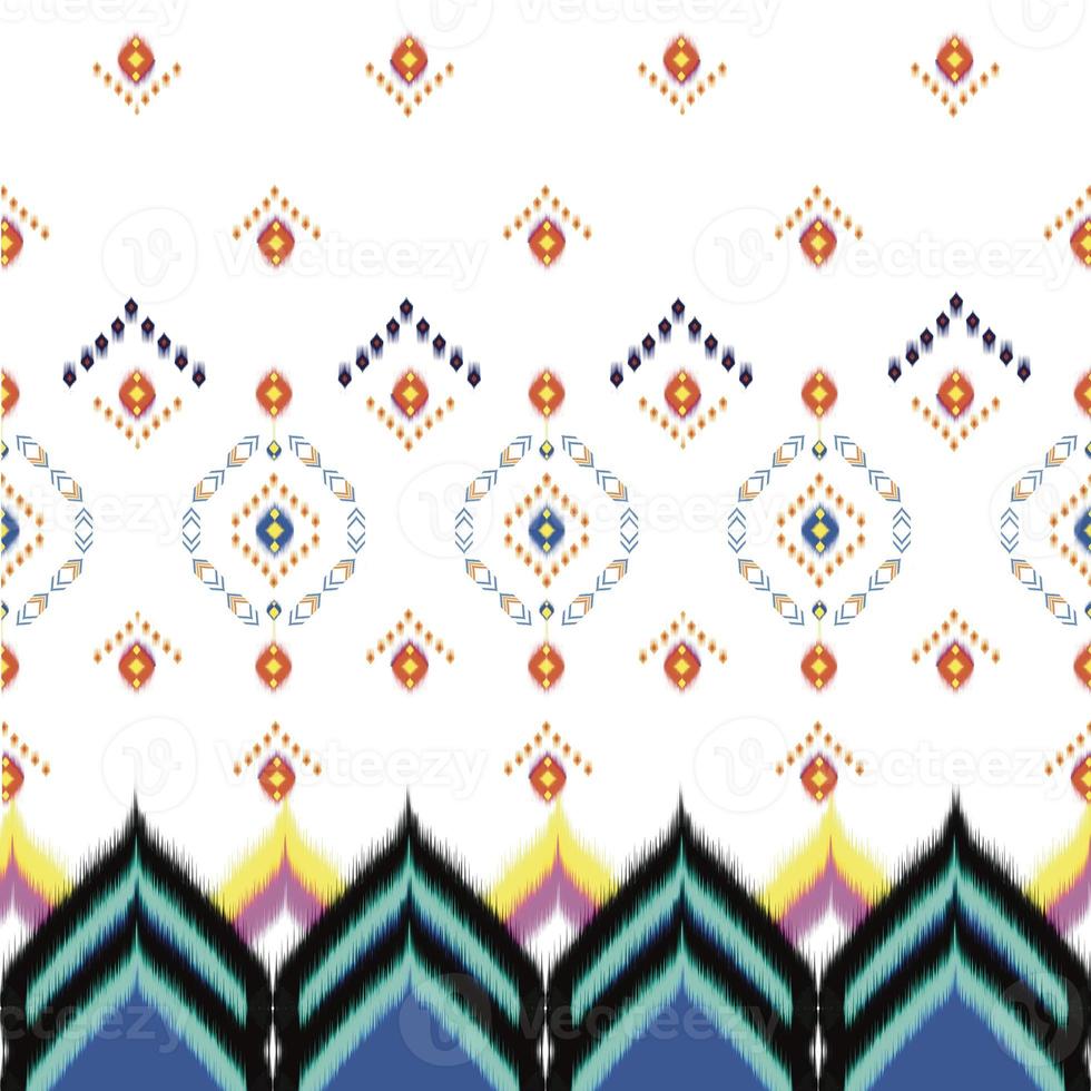 Abstract ethnic ikat seamless pattern,strip pattern,Figure tribal , folk embroidery,Thai,indian,oriental traditional,Aztec geometric art ornament design for fabric,carpet,textile,wallpaper,chinaware. photo