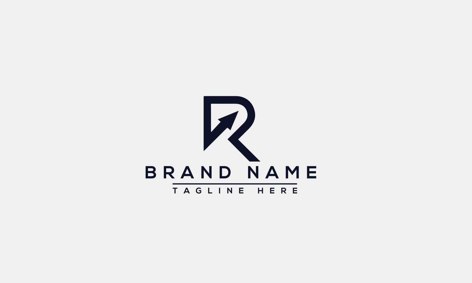 R Logo Design Template Vector Graphic Branding Element.