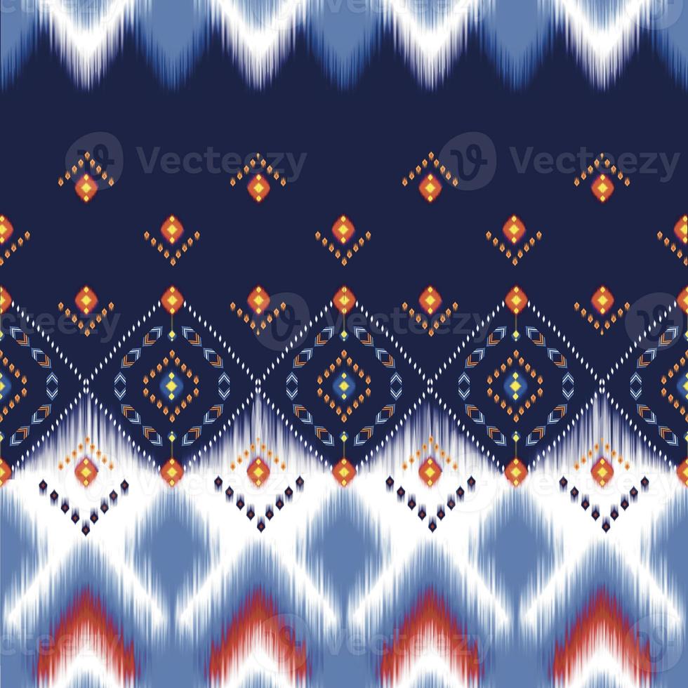 Abstract ethnic ikat seamless pattern,strip pattern,Figure tribal , folk embroidery,Thai,indian,oriental traditional,Aztec geometric art ornament design for fabric,carpet,textile,wallpaper,chinaware. photo
