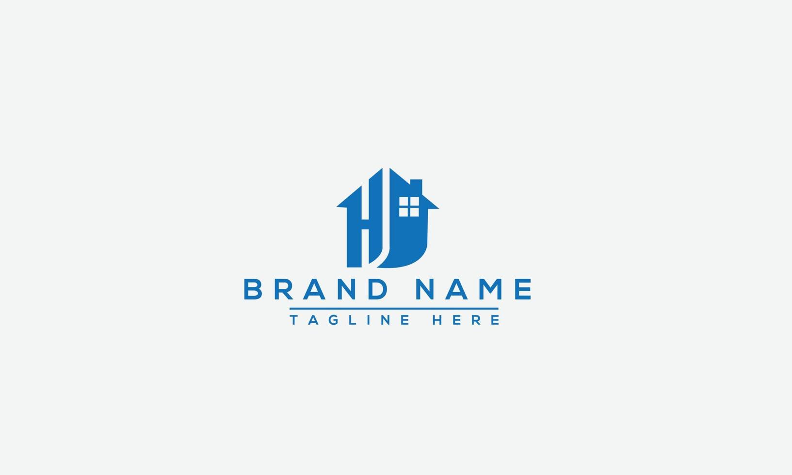 HJ Logo Design Template Vector Graphic Branding Element.