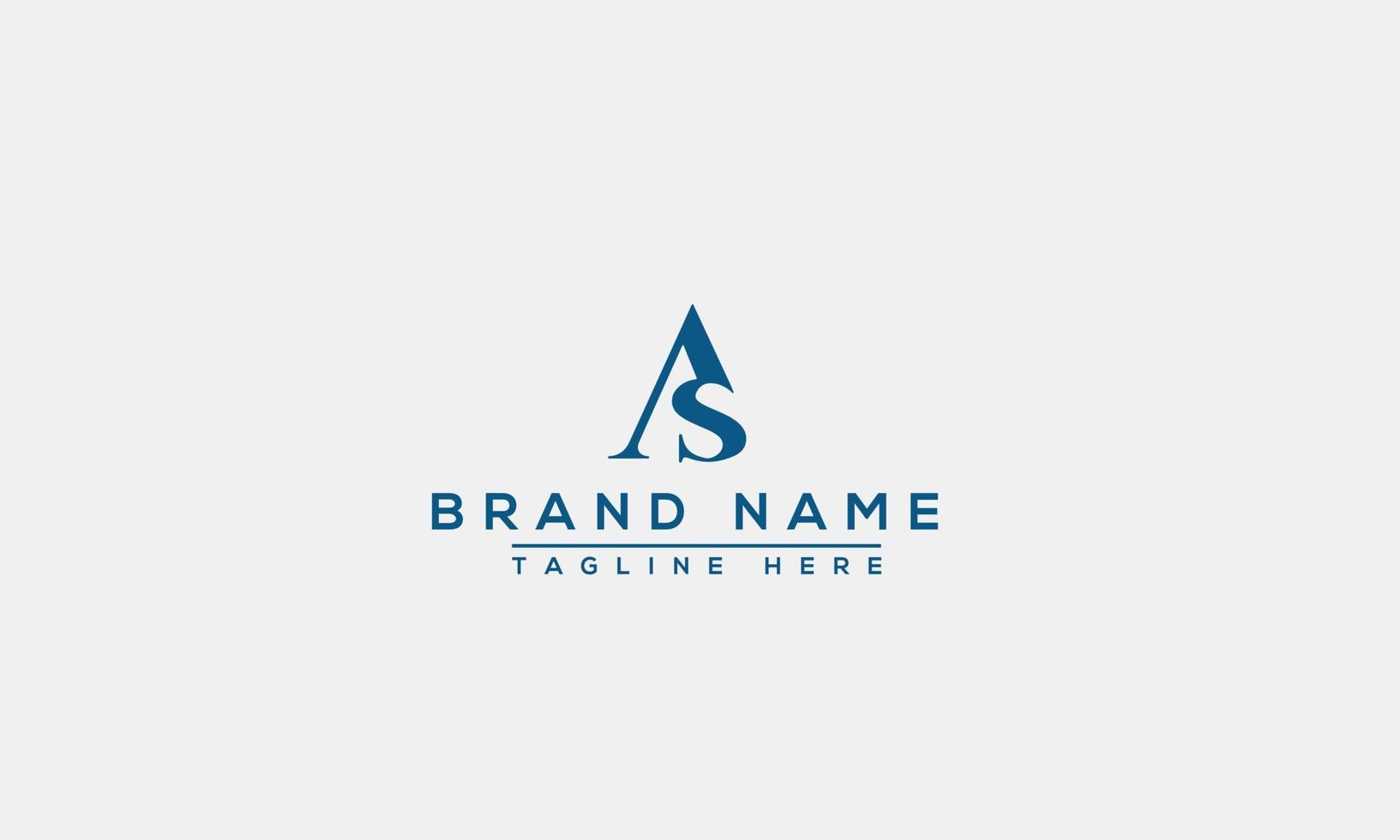 Logo design letter AS . Elegant modern. Vector template.