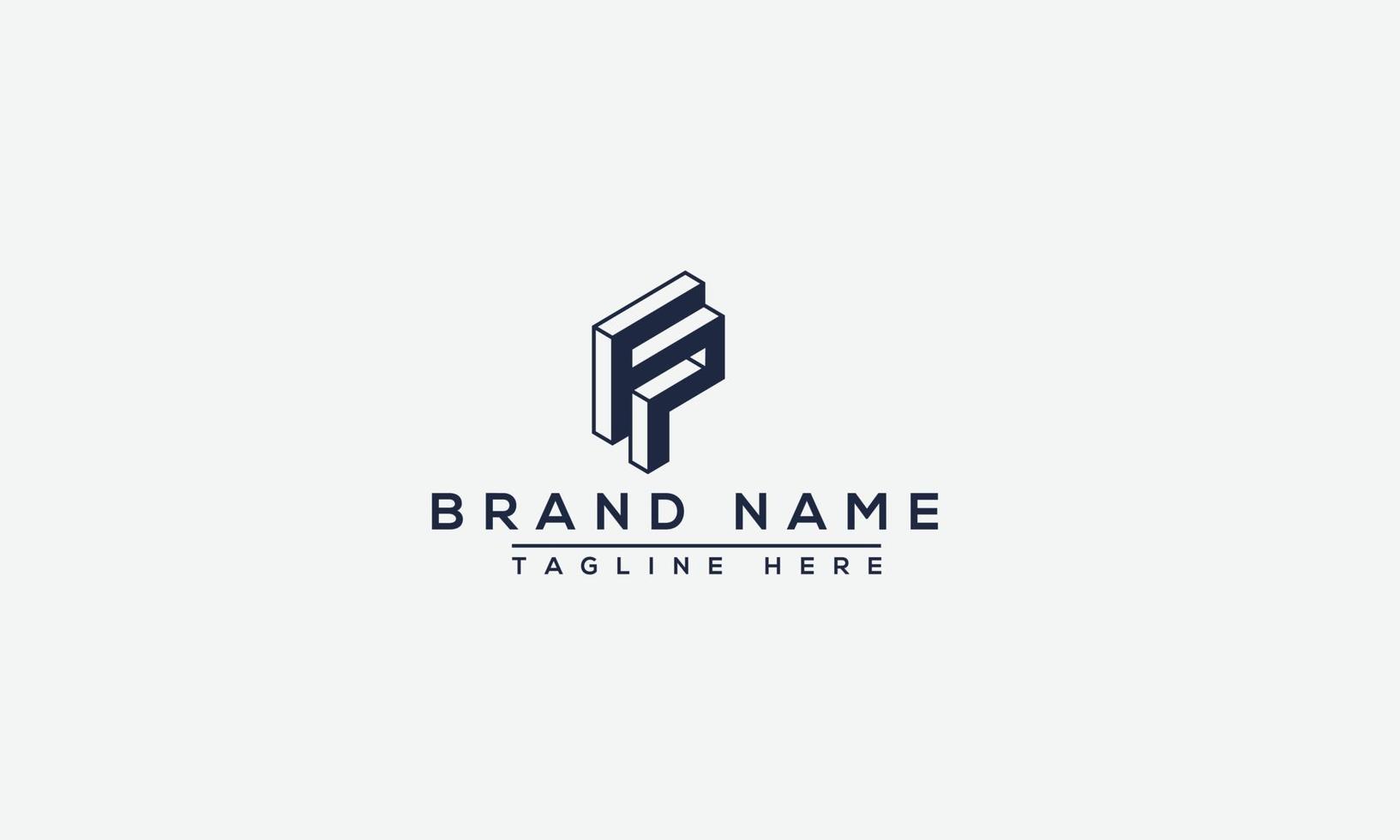 Logo design letter FP . Elegant modern. Vector template.