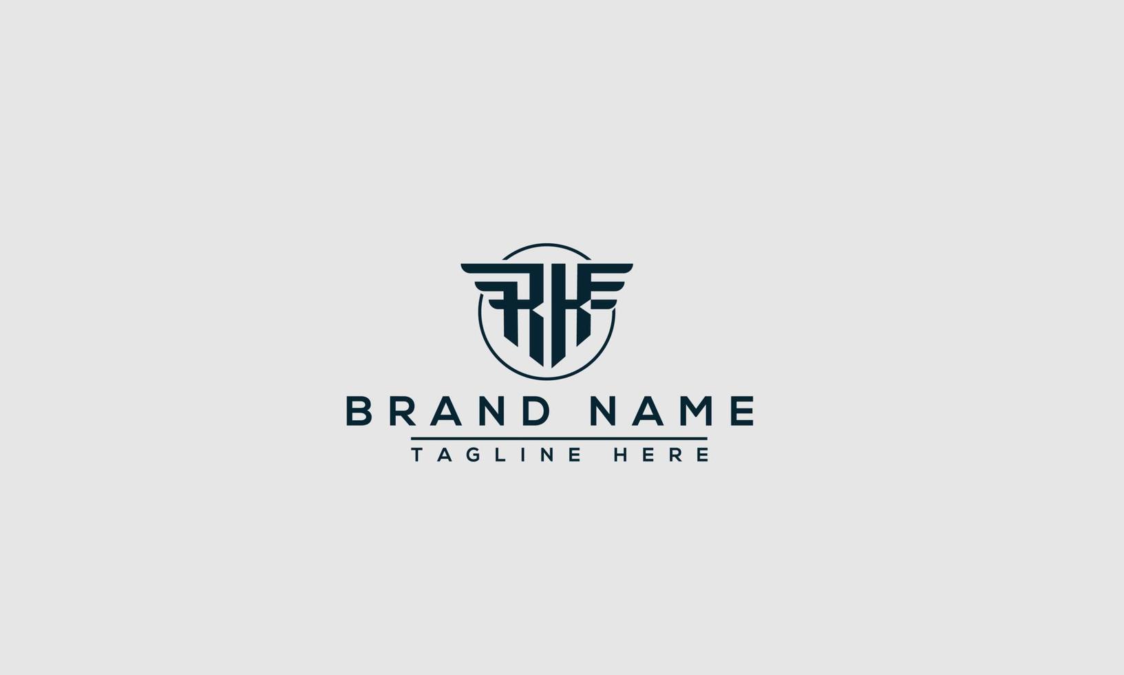 RK Logo Design Template Vector Graphic Branding Element.