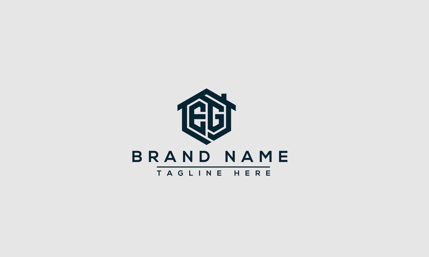 EG Logo Design Template Vector Graphic Branding Element.