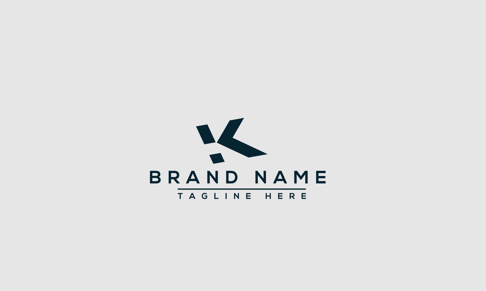 elemento de marca gráfico vectorial de plantilla de diseño de logotipo k. vector