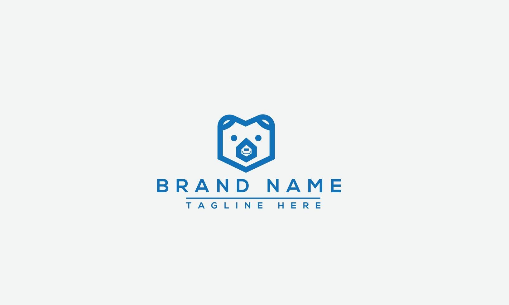 elemento de marca gráfico vectorial de plantilla de diseño de logotipo de oso. vector