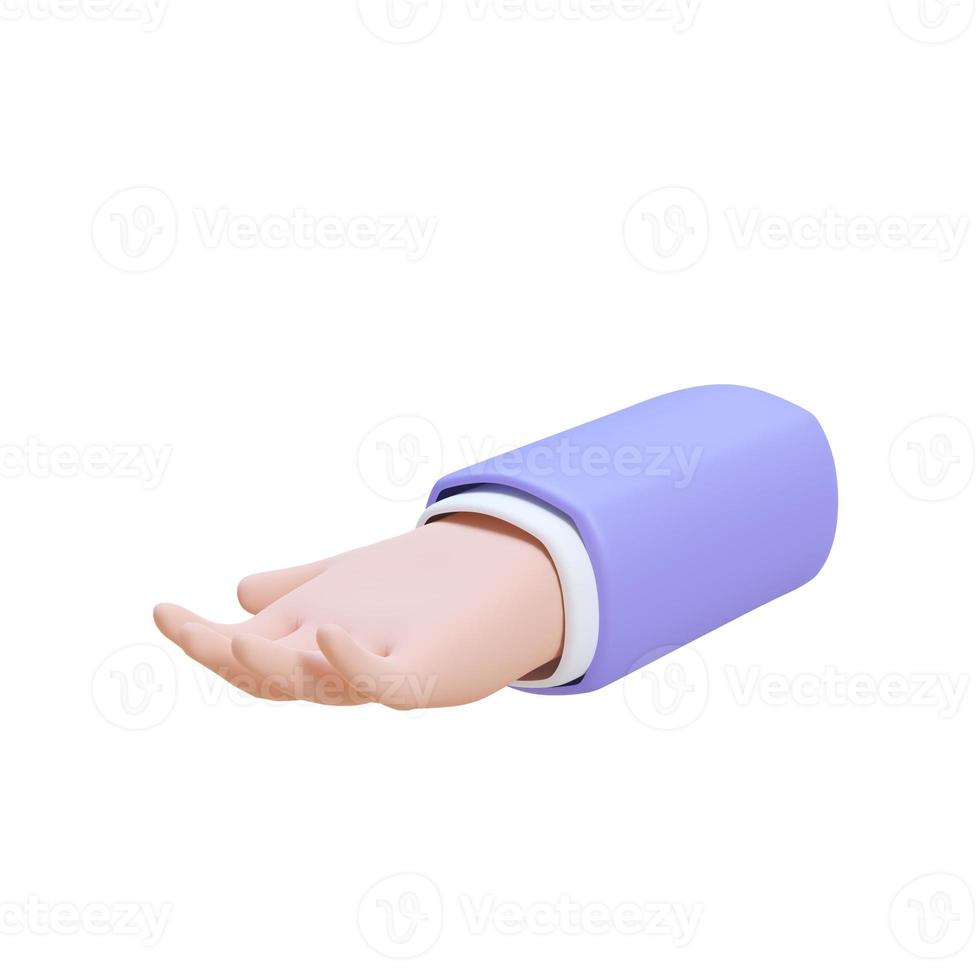 hands businessmen shaking hands cooperation concept. 3D Illustration with clipping path. photo