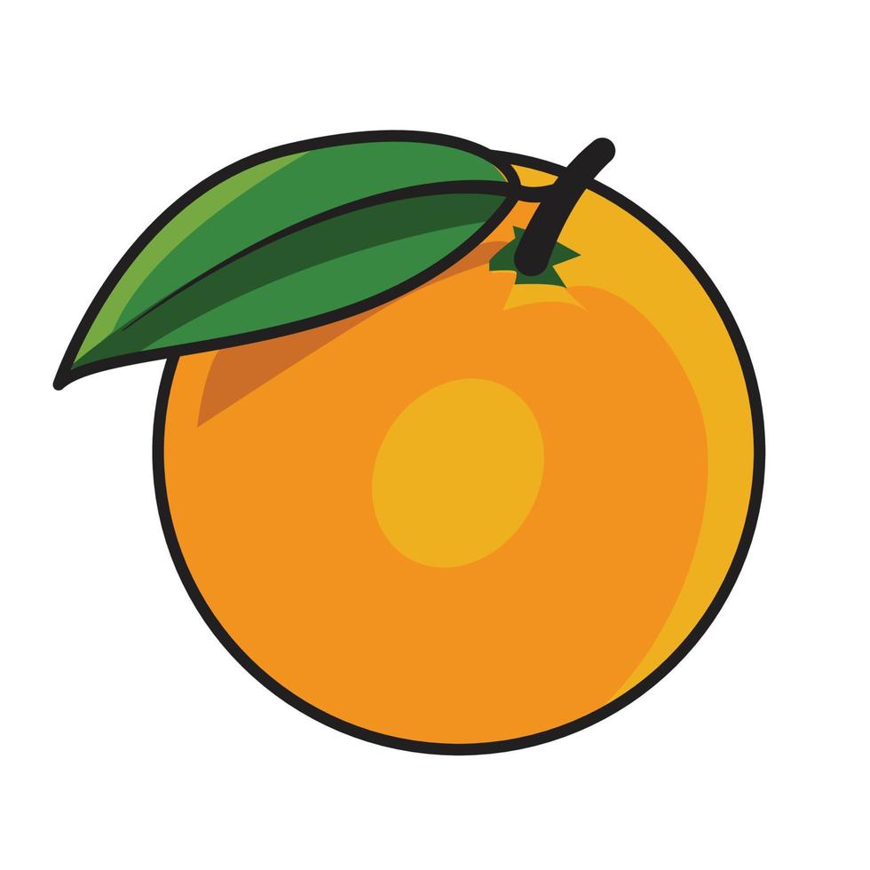 diseño de vector de fruta naranja fresca