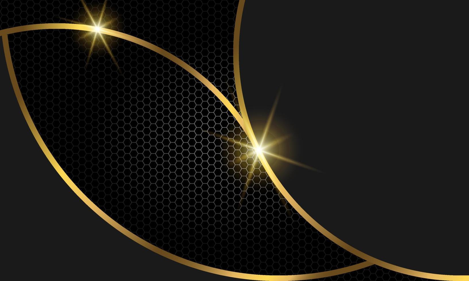 realistic luxury and elegant black background, with metal gradient and overlapping shapes, with light effect vector