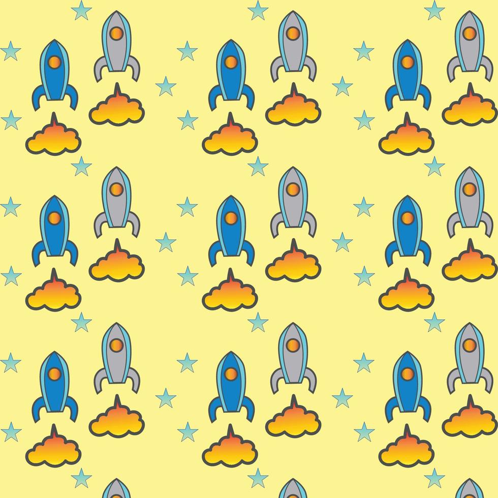 rocket pattern  background vector