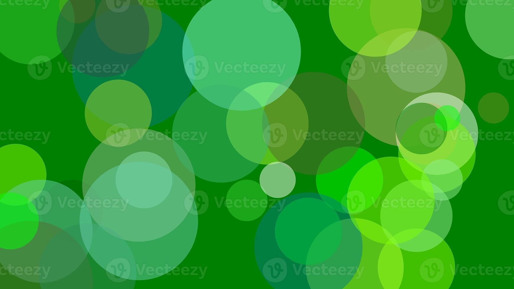 Abstract green circles with green background photo