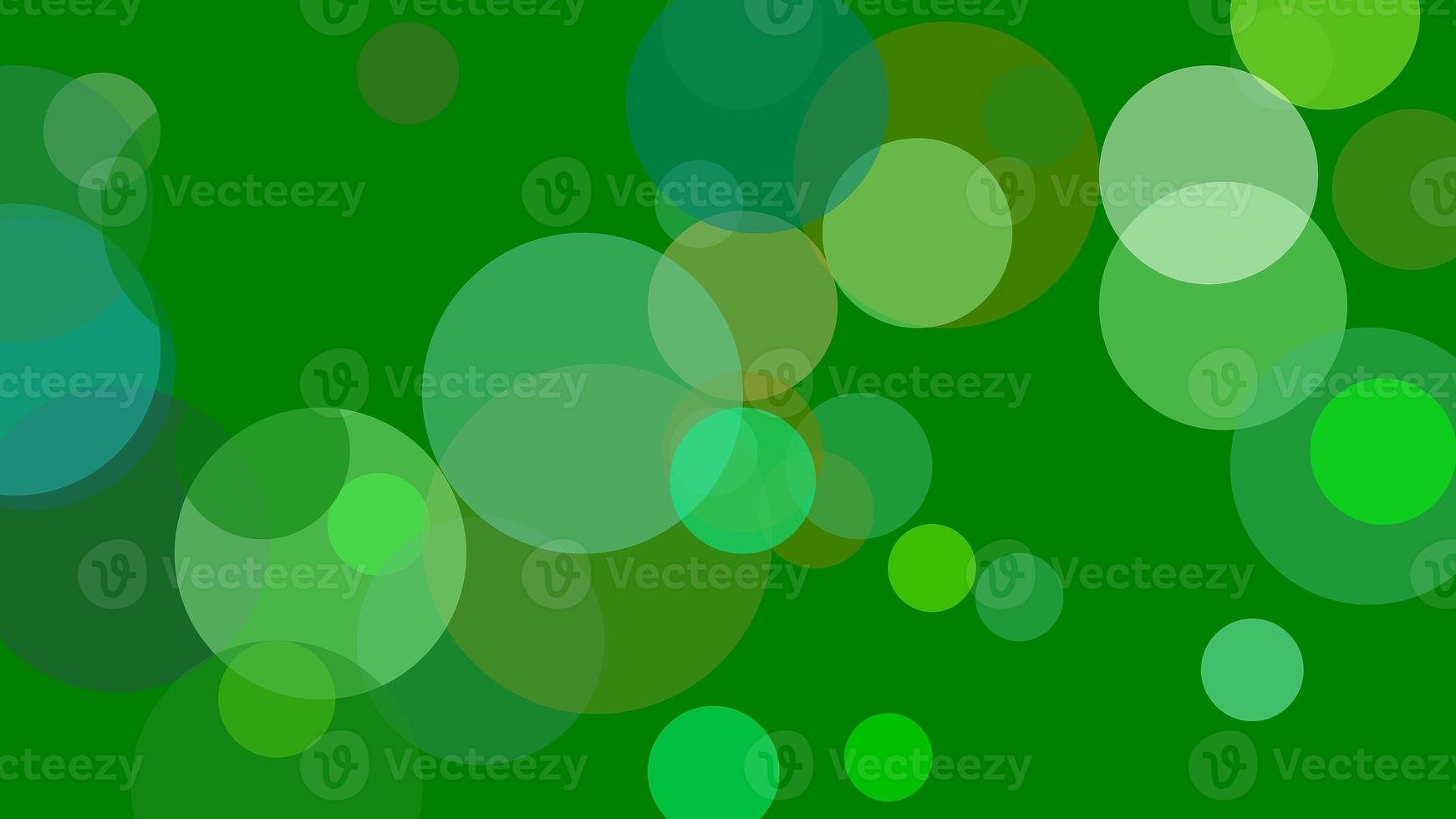 Abstract green circles with green background photo