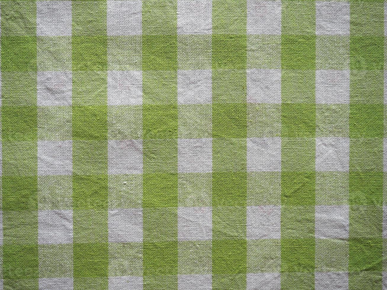 checkered green and white fabric texture background photo