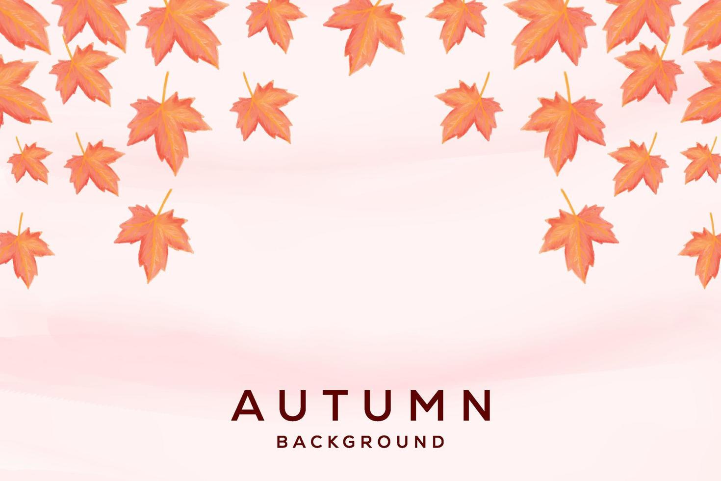 ilustración de fondo de hojas de otoño acuarela vector