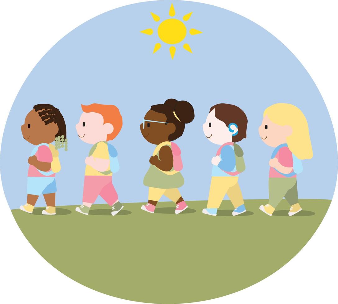 Going to School vector