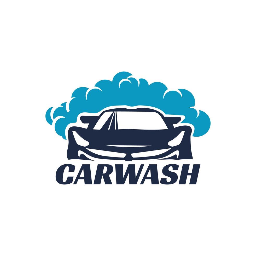 Blue Car Wash Auto Detailing Logo vector