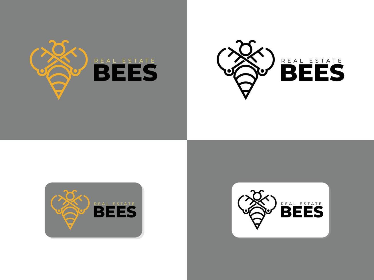 bee house logo vector